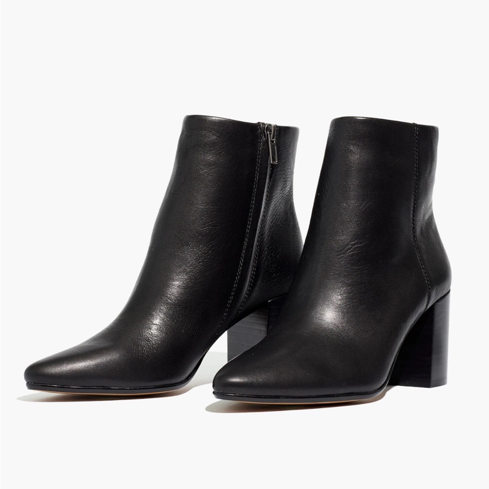 Madewell The Fiona Boot in Leather Black 8.5